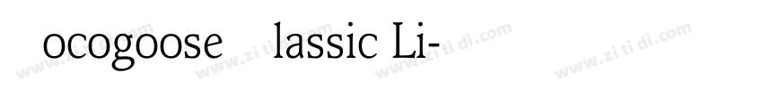Cocogoose Classic Li字体转换